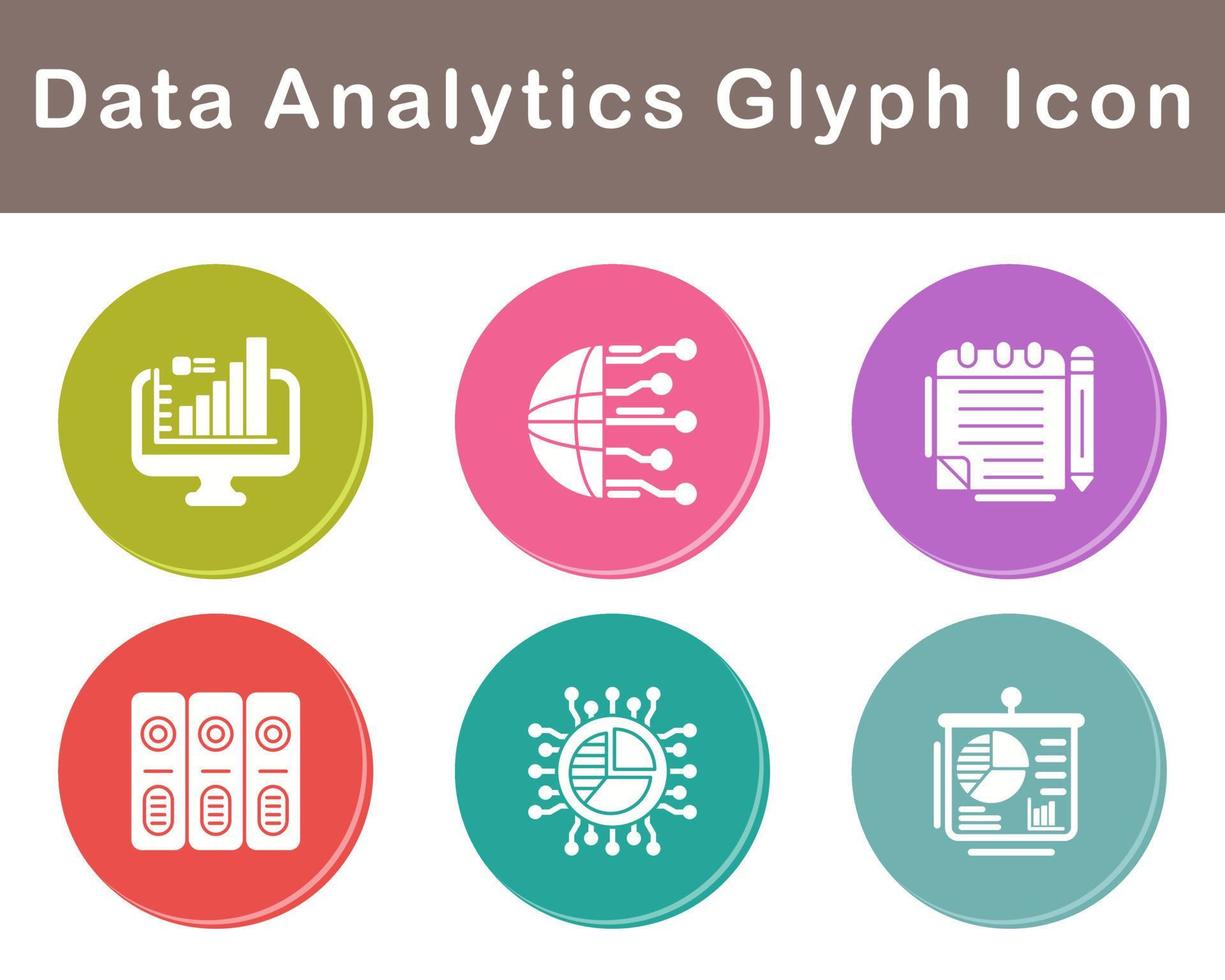 Daten Analytik Vektor Symbol einstellen