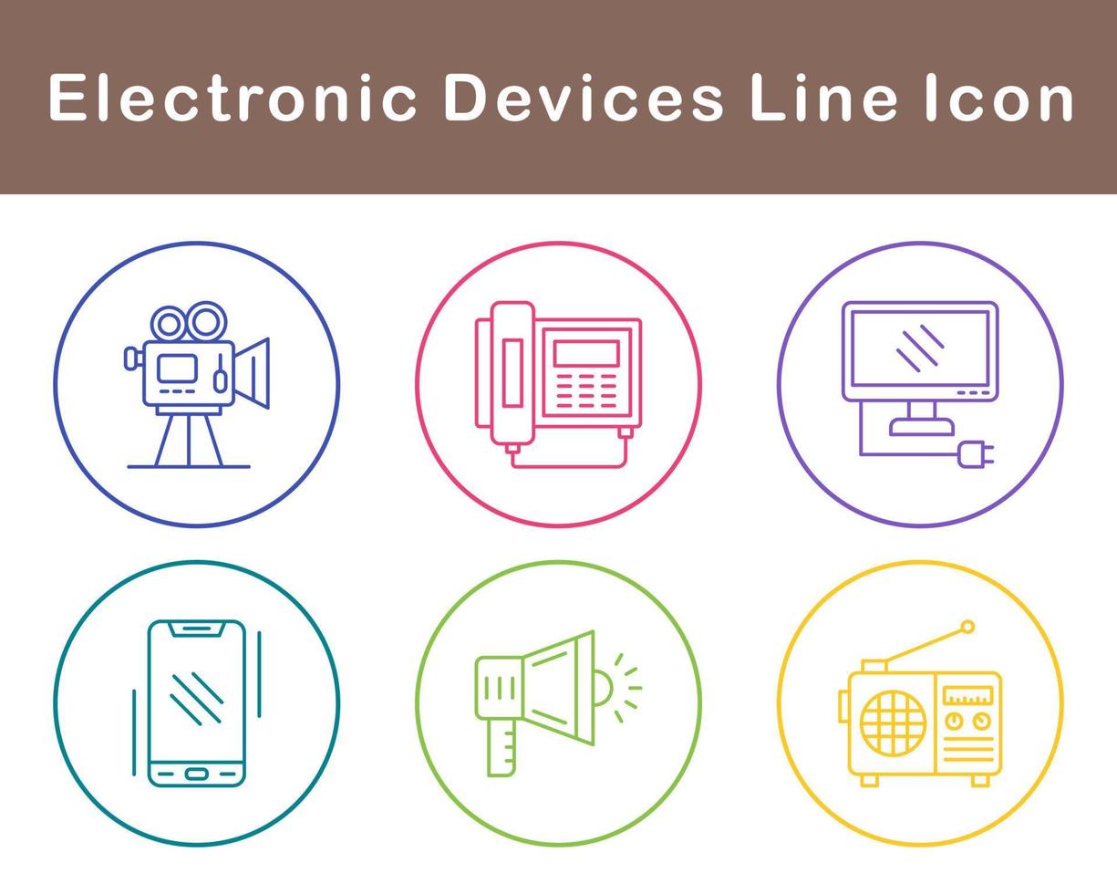 elektronisk enheter vektor ikon uppsättning