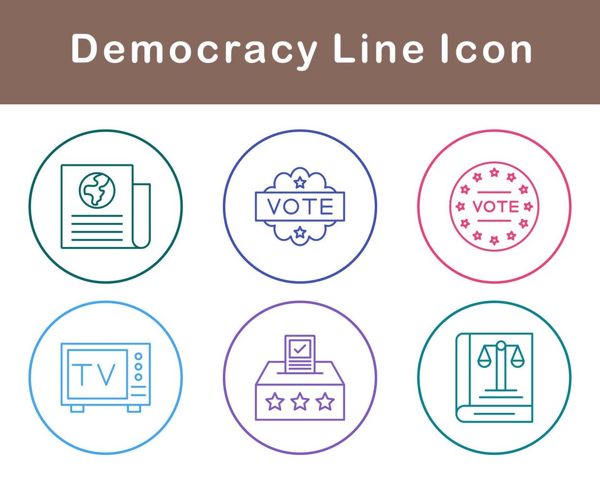 demokrati vektor ikon uppsättning
