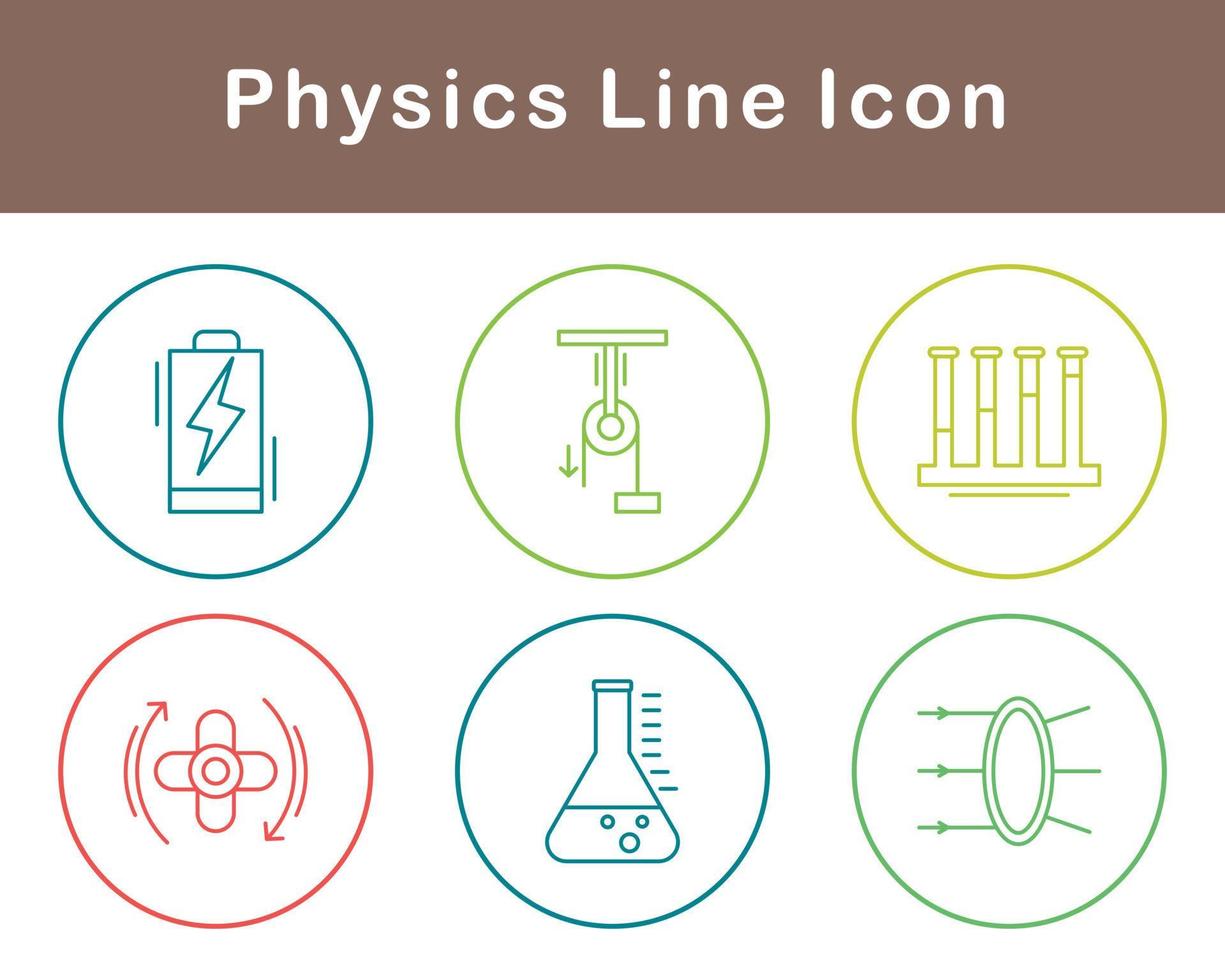 fysik vektor ikon uppsättning