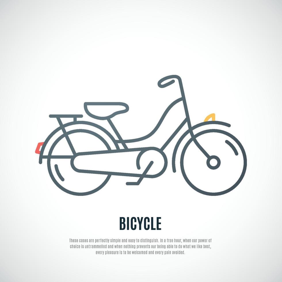 retro cykel ikon isolerat på vit bakgrund. hipster cykel emblem. vektor