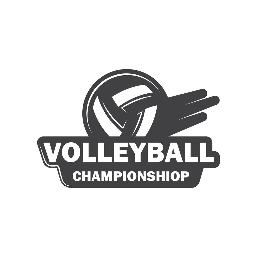 volley boll klubb logotyp och bricka vektor ikon illustration