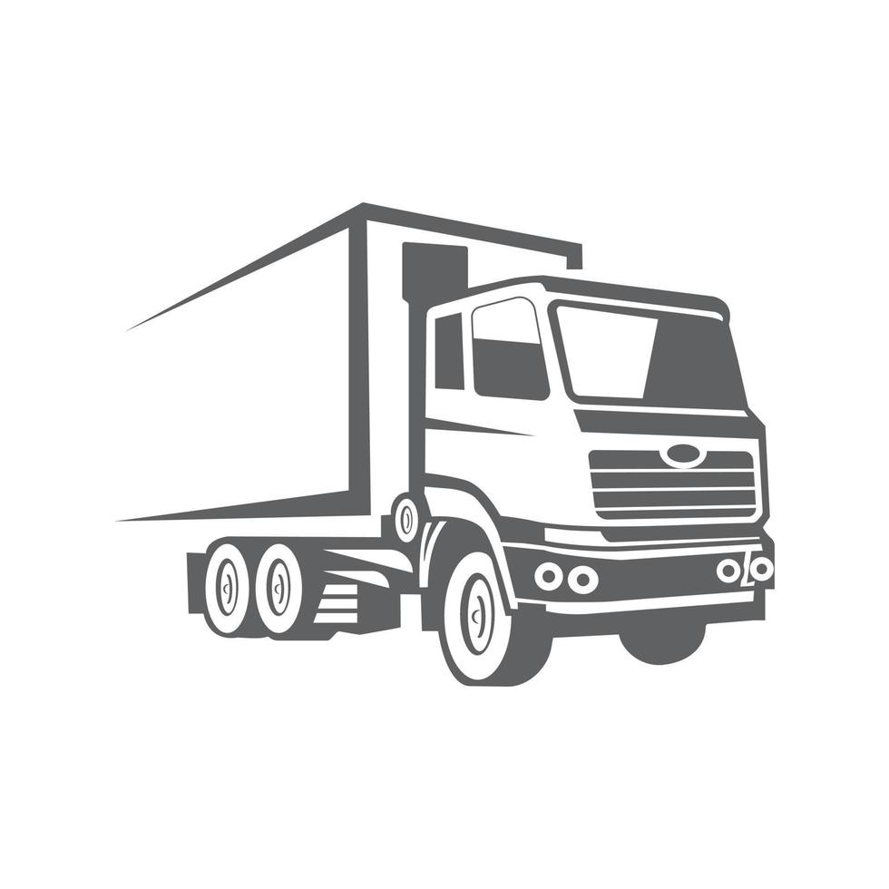 lastbil transport och amerikan klassisk lastbil vektor