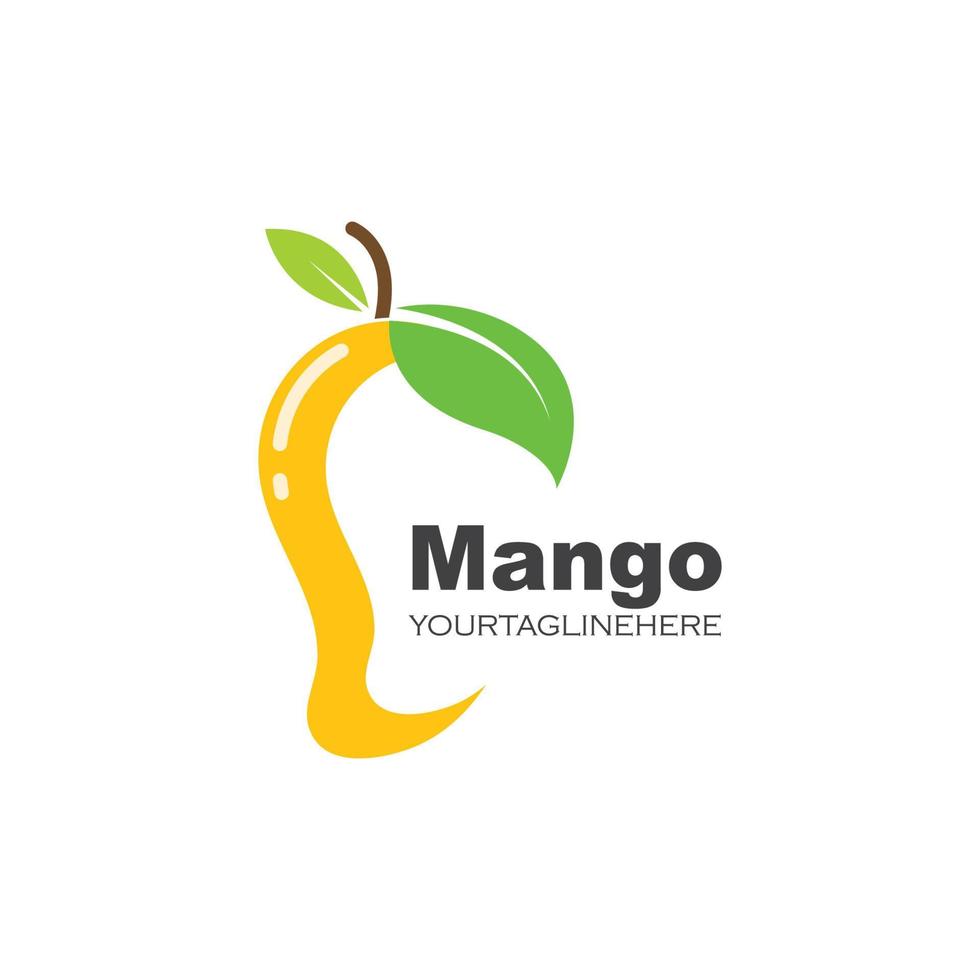 mango frukt vektor illustration logotyp