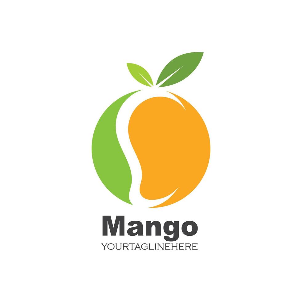 Mango Obst Vektor Illustration Logo