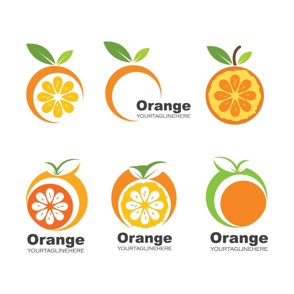 Orange Obst Symbol Vektor Logo Illustration