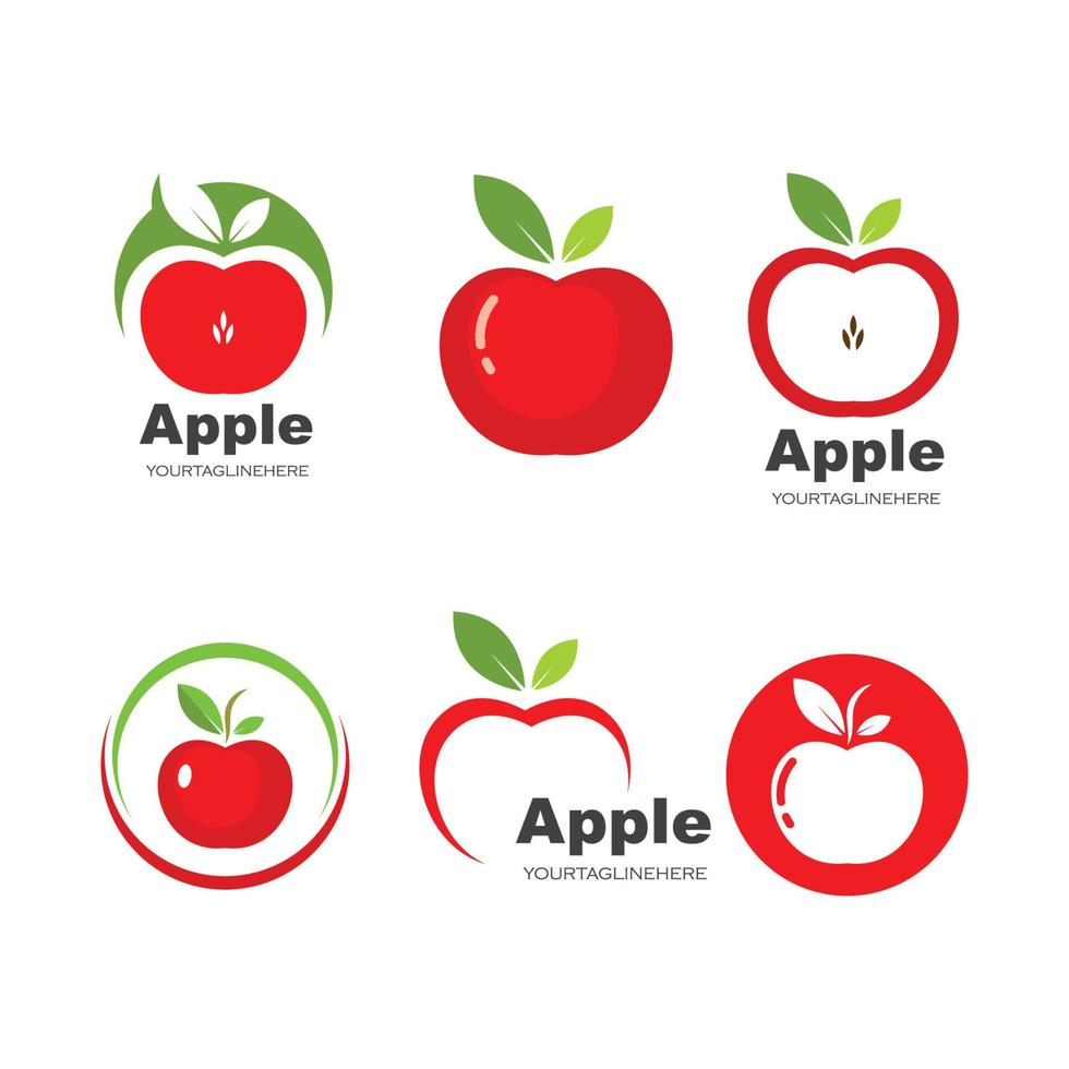 äpple logotyp ikon vektor illustration design