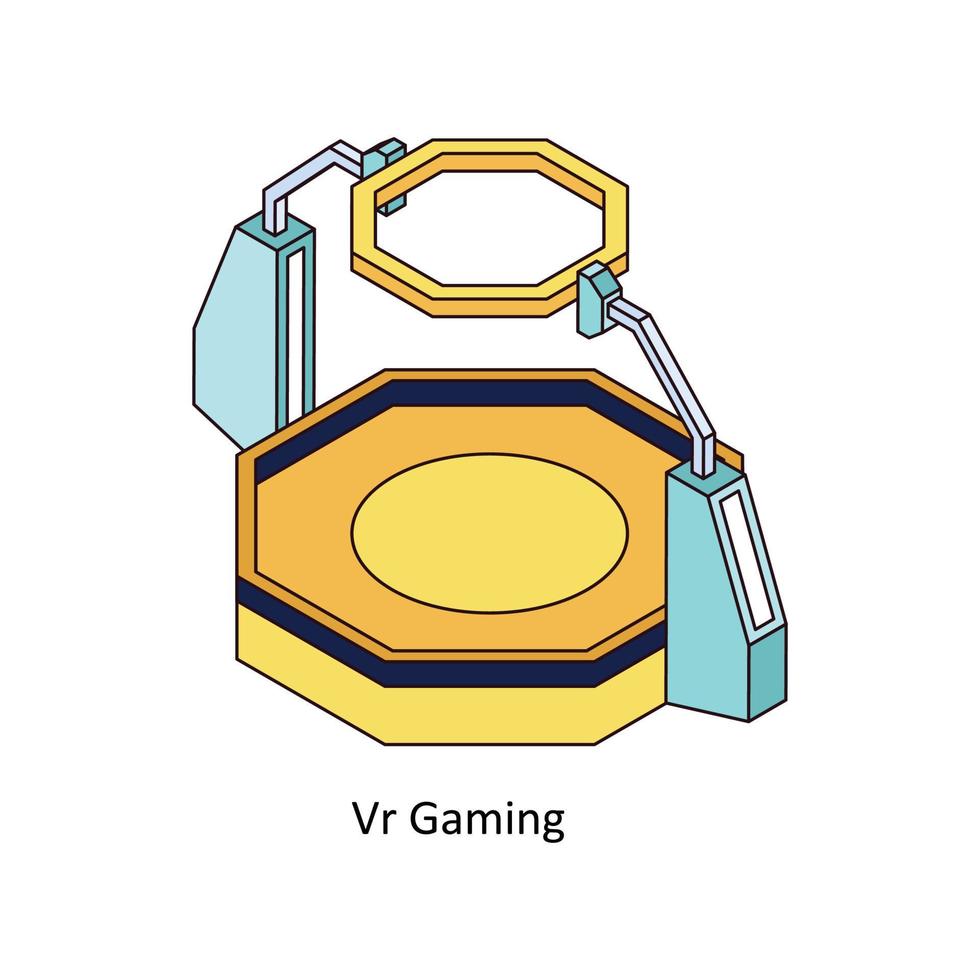 vr Spielen Vektor isometrisch Symbole. einfach Lager Illustration Lager