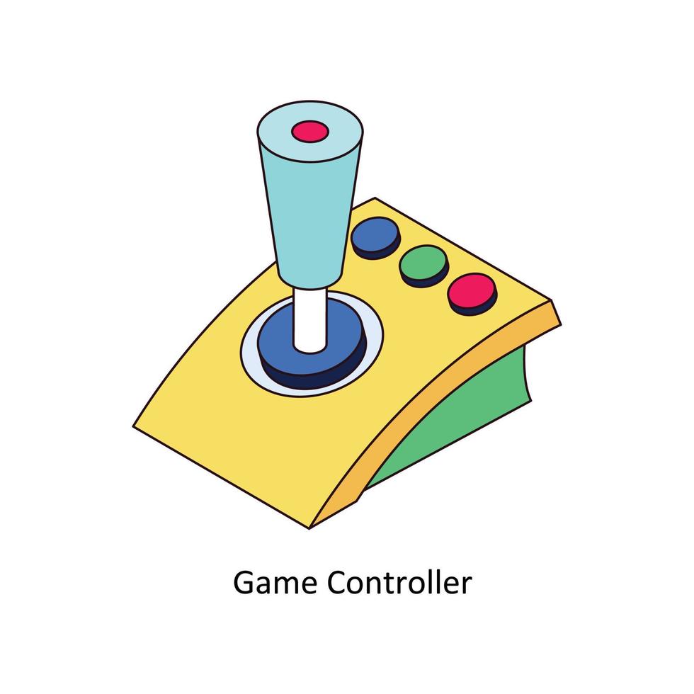 spel kontrollant vektor isometrisk ikoner. enkel stock illustration stock