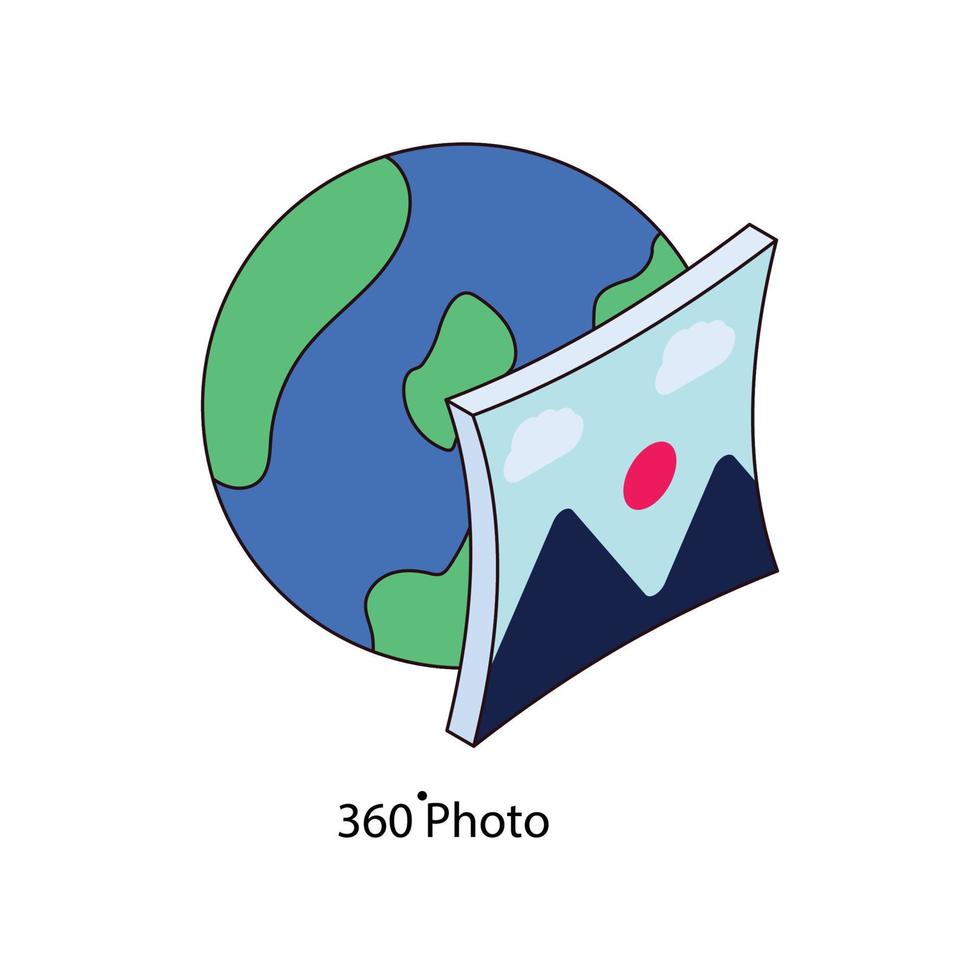 360 Foto vektor isometrisk ikoner. enkel stock illustration stock