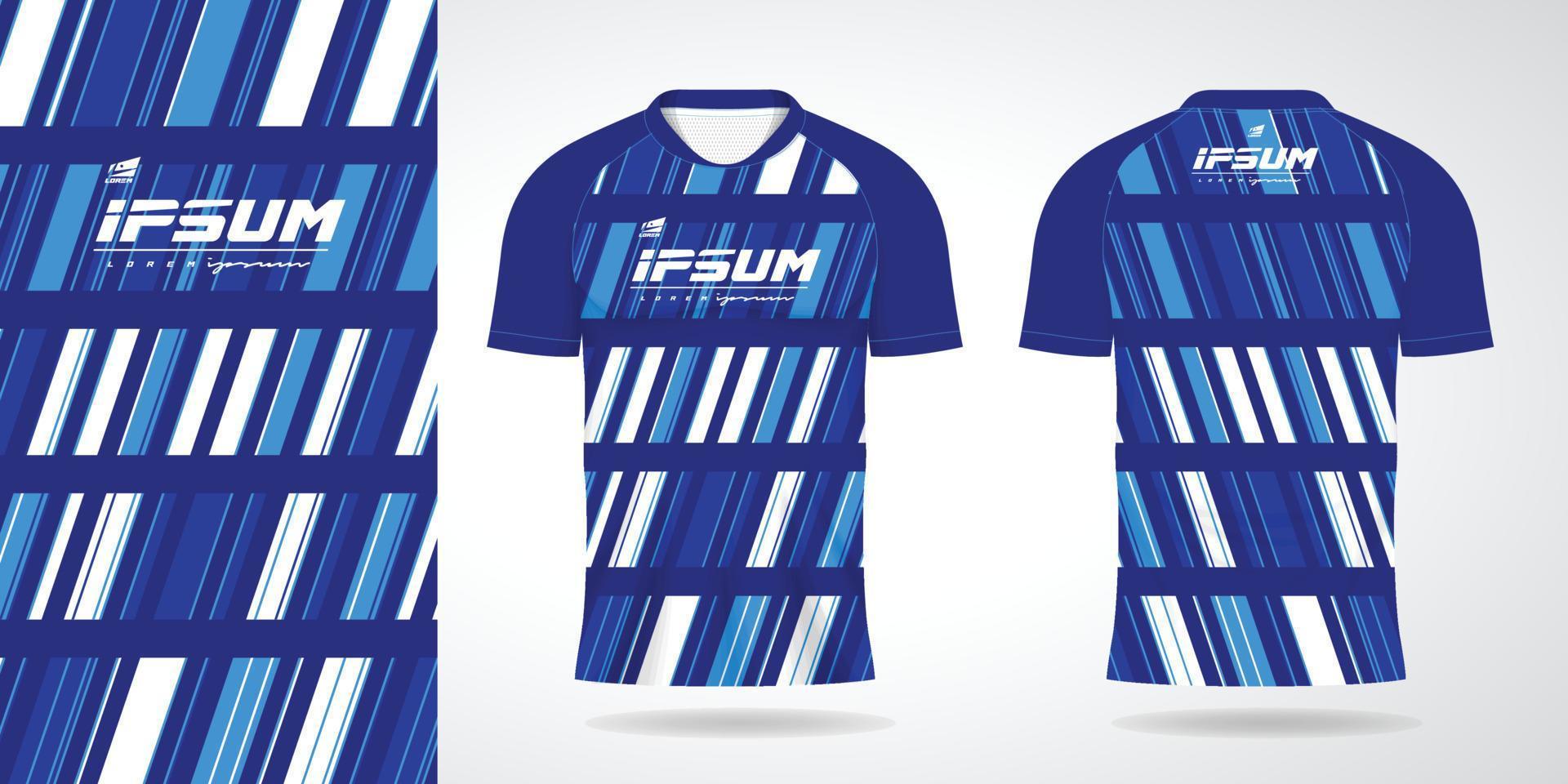 blå jersey sport enhetlig skjorta design mall vektor
