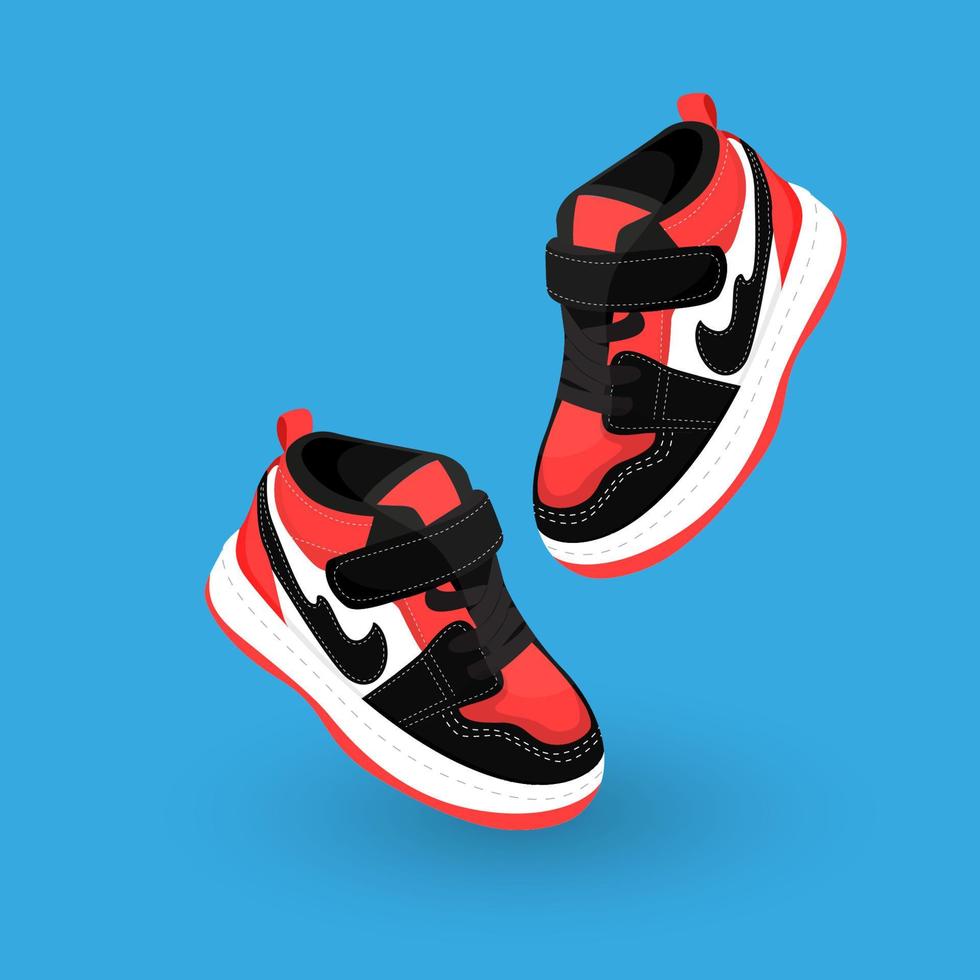 Sneaker. Trainer. eben Design. Vektor Illustration. Kinder Schuhe