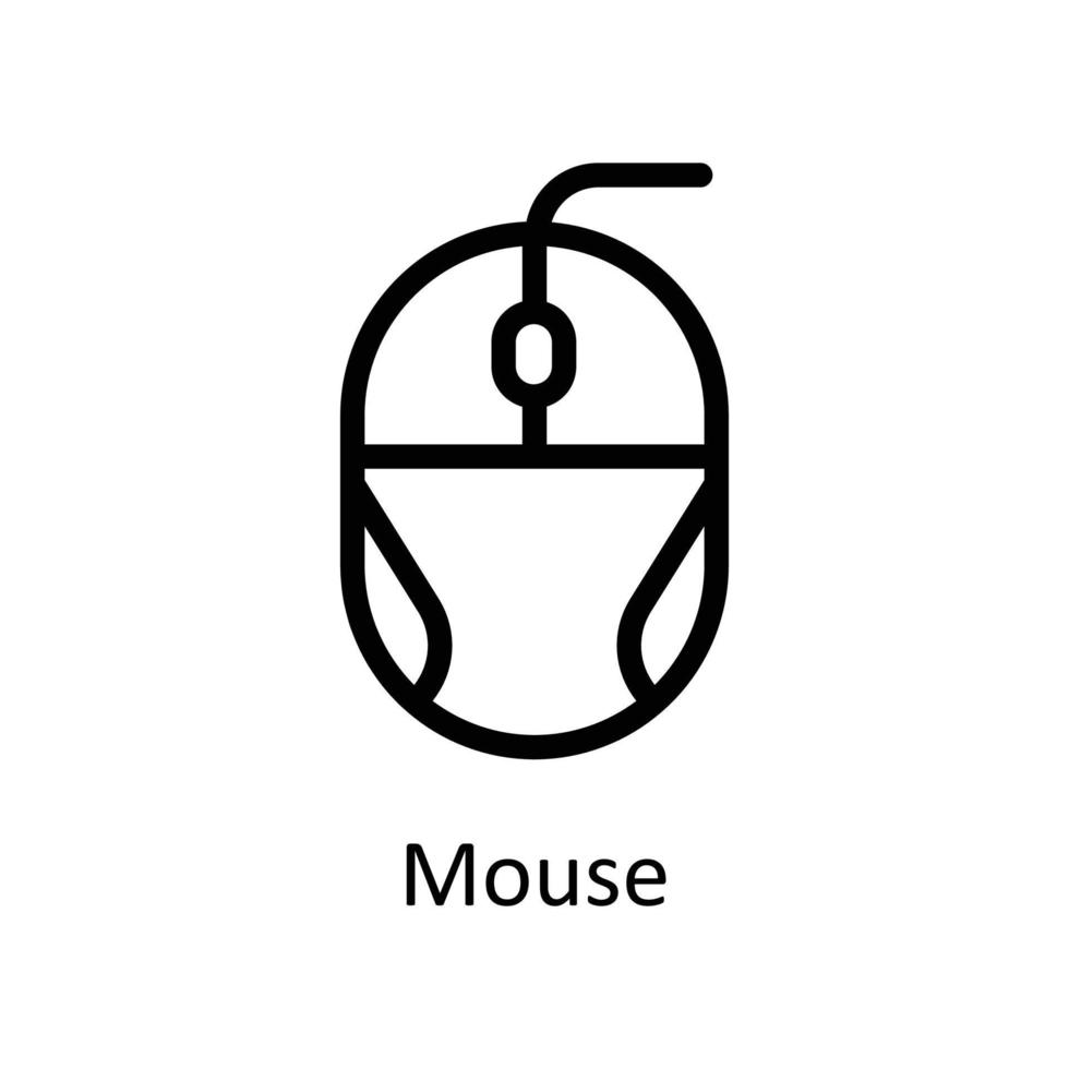 mus vektor översikt ikoner. enkel stock illustration stock