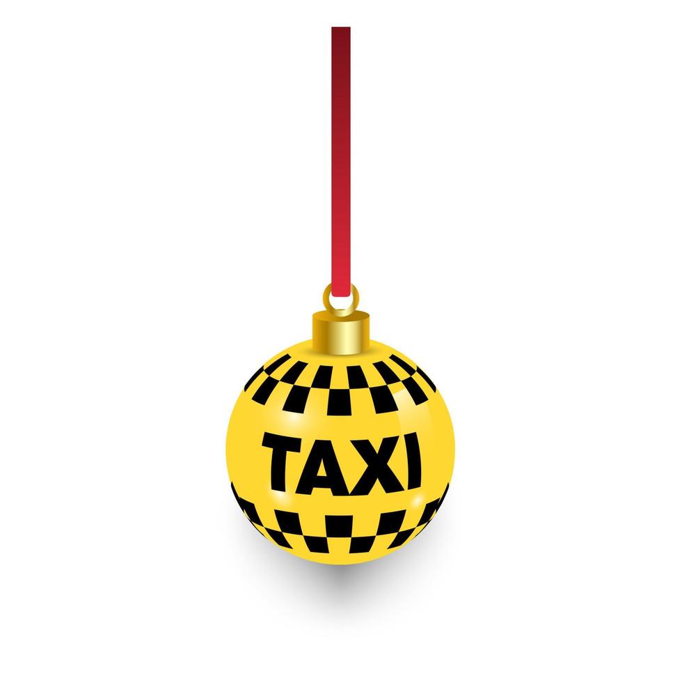 jul taxi boll. vektor illustration jul taxi boll