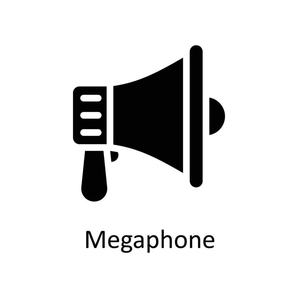 megafon vektor fast ikoner. enkel stock illustration stock