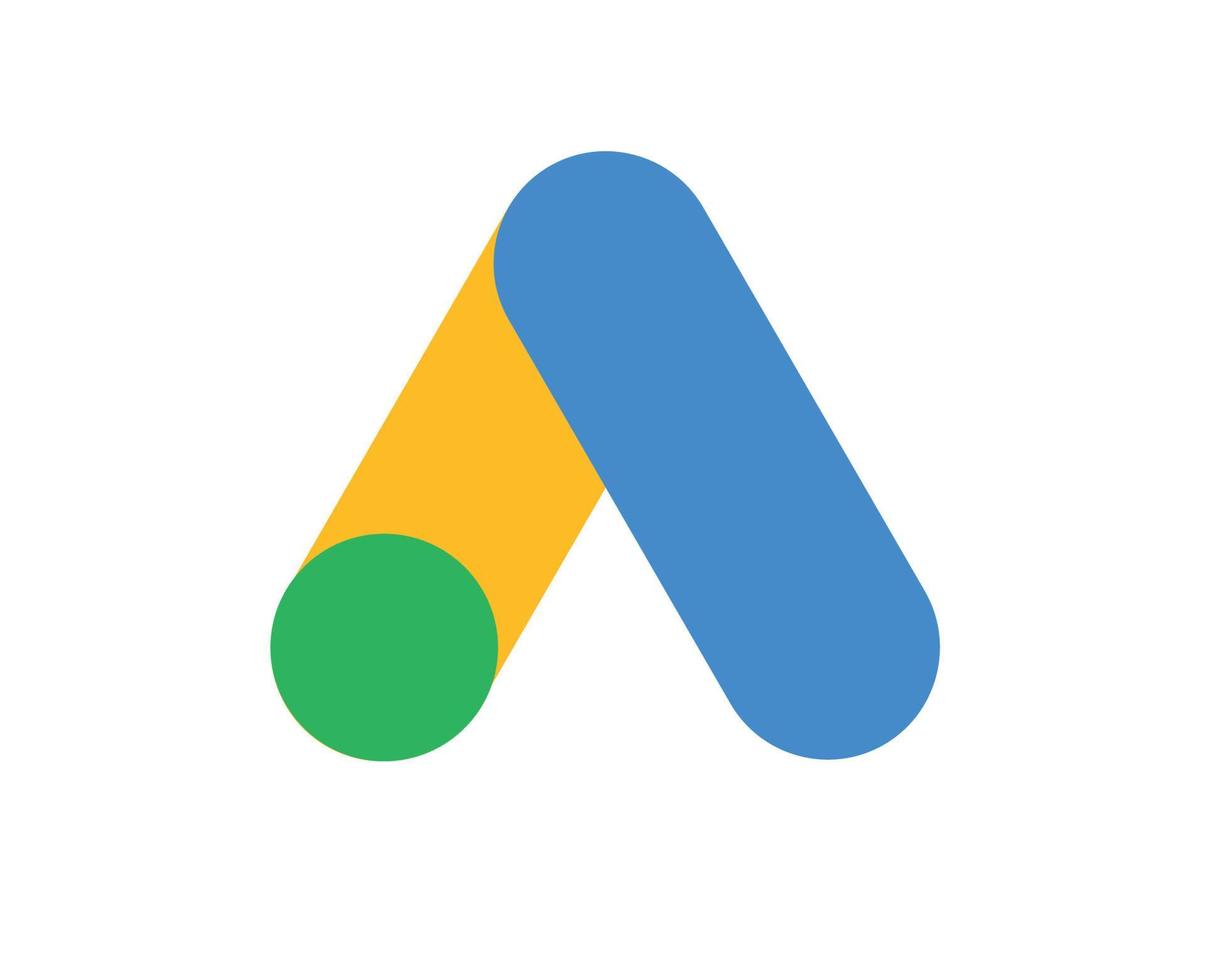 Google Anzeigen Logo Symbol Design Vektor Illustration