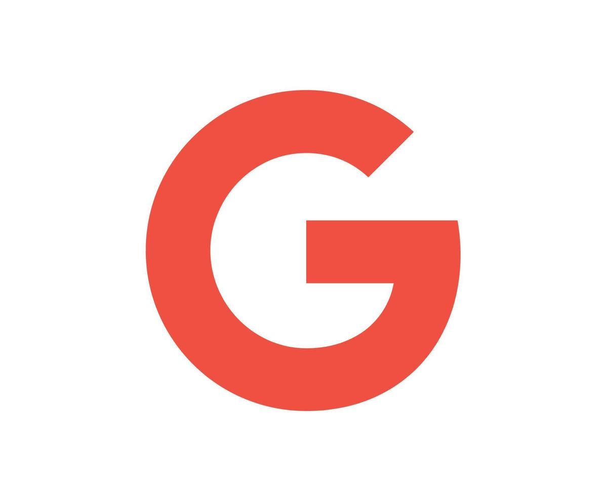Google symbol logotyp röd design vektor illustration