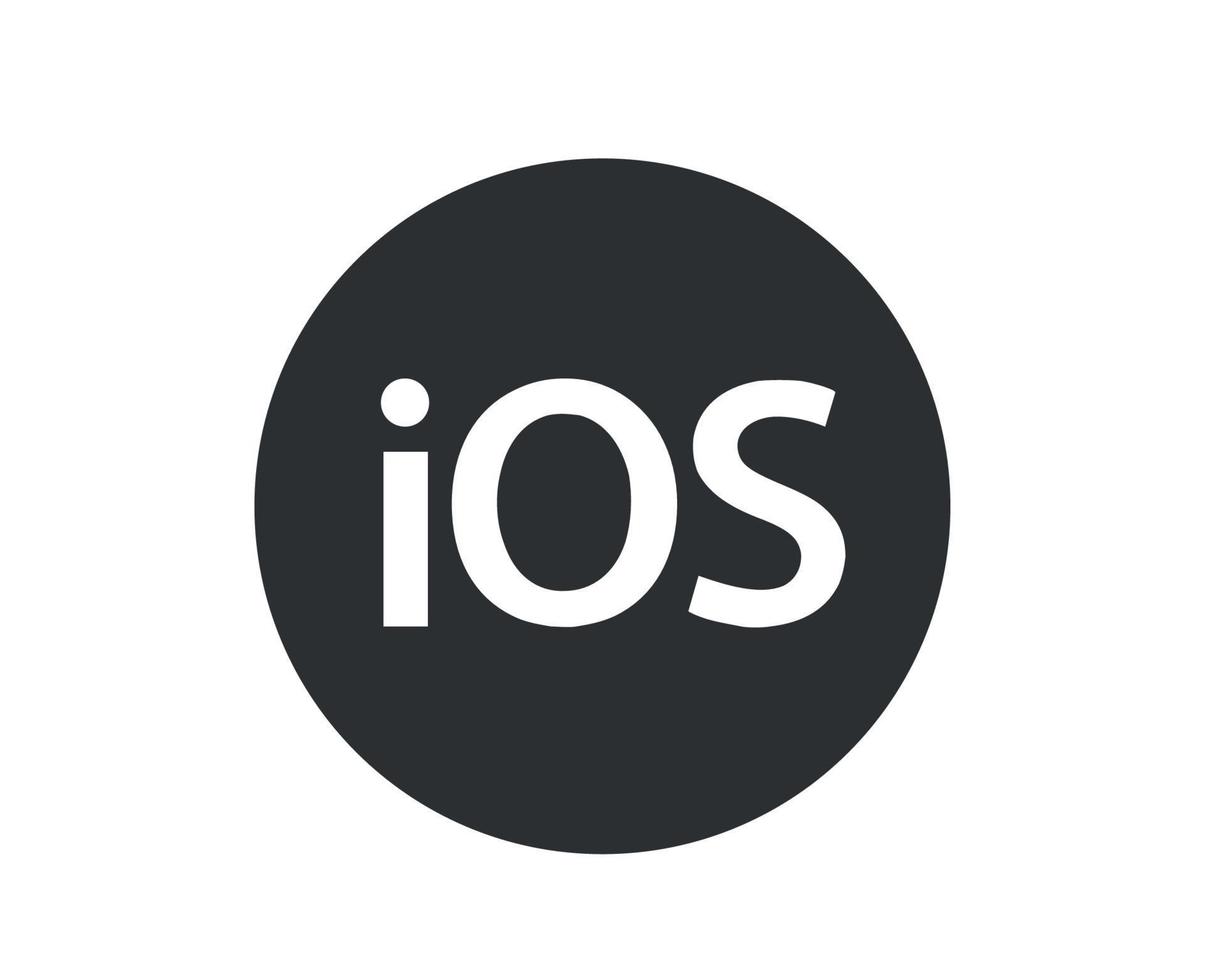 ios ikon logotyp programvara äpple symbol grå design mobil vektor illustration