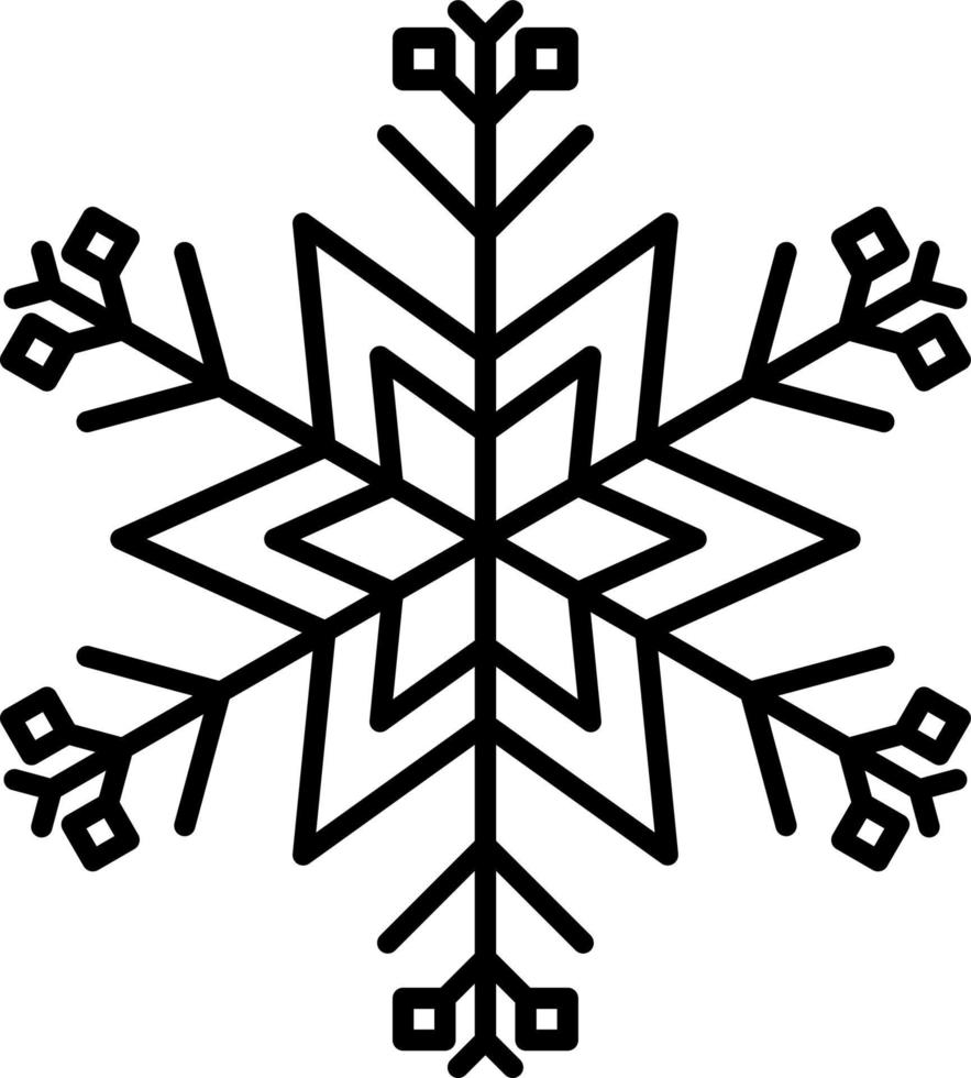 Schneeflocke Symbol. Weihnachten und Winter Thema. einfach eben schwarz Illustration auf Weiß Hintergrund. Symbol vektor