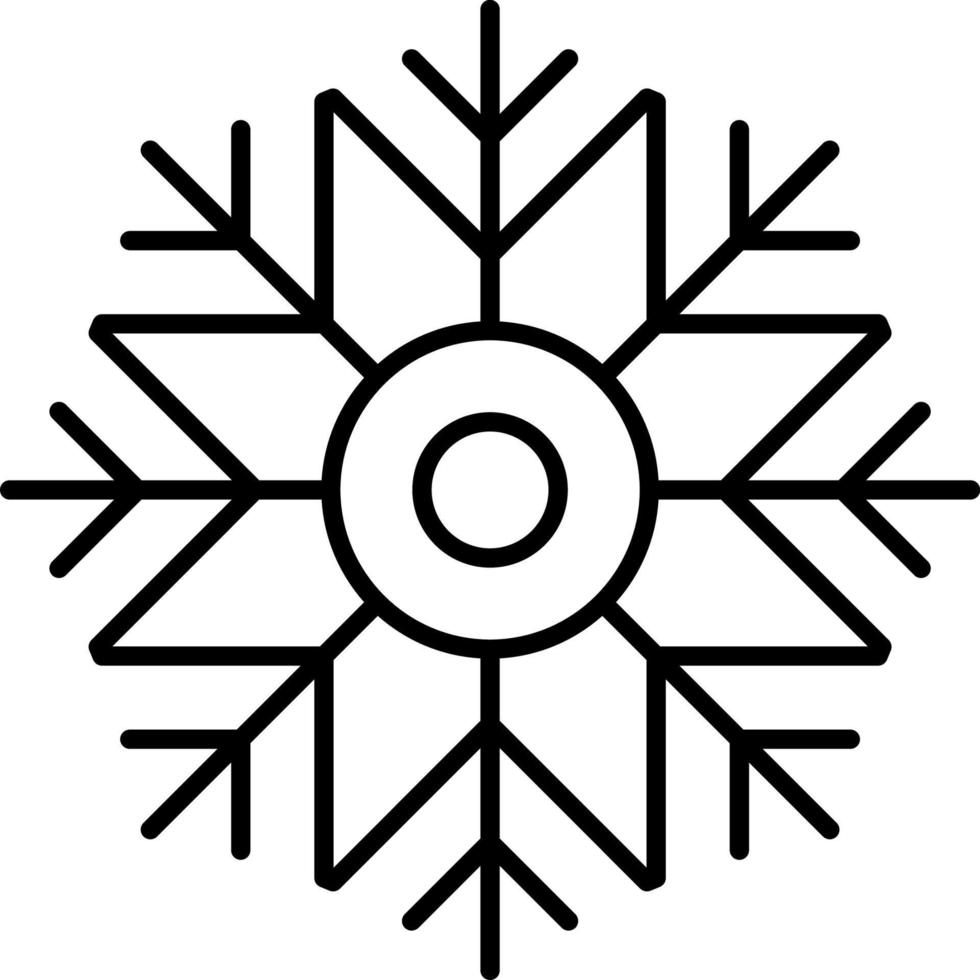 Schneeflocke Symbol. Weihnachten und Winter Thema. einfach eben schwarz Illustration auf Weiß Hintergrund. Symbol vektor