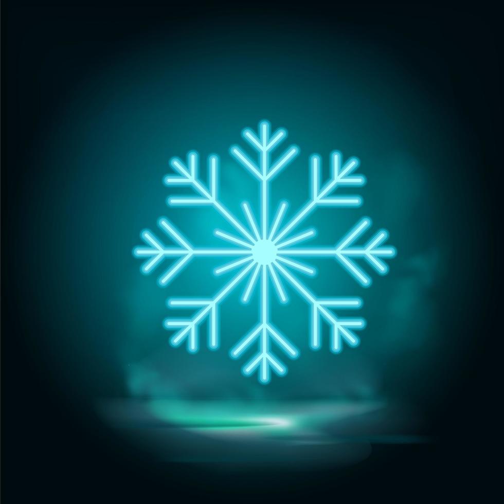 snöflinga neon vektor ikon vektor. illustration av snöflinga på vit bakgrund