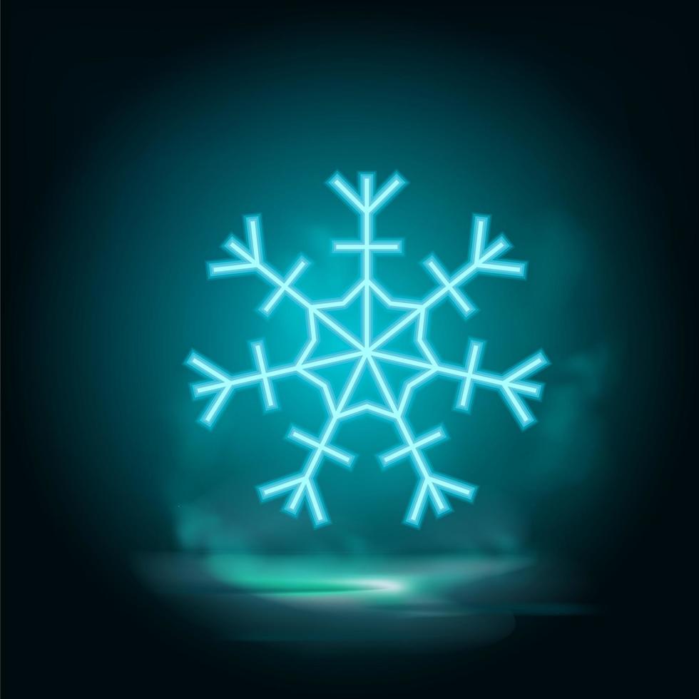 snöflinga neon vektor ikon vektor. illustration av snöflinga på vit bakgrund