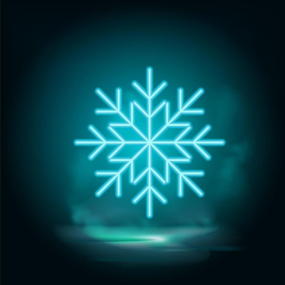 snöflinga neon vektor ikon vektor. illustration av snöflinga på vit bakgrund