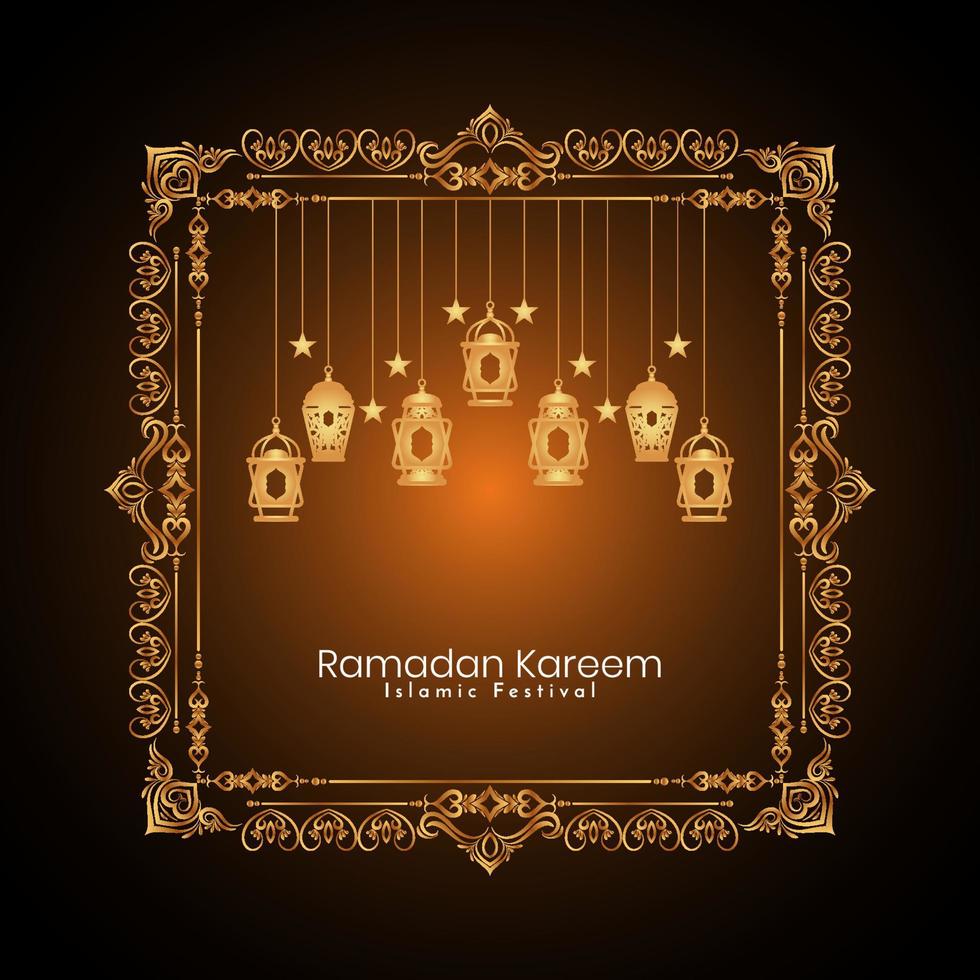 religiös ramadan kareem islamic festival konstnärlig bakgrund vektor