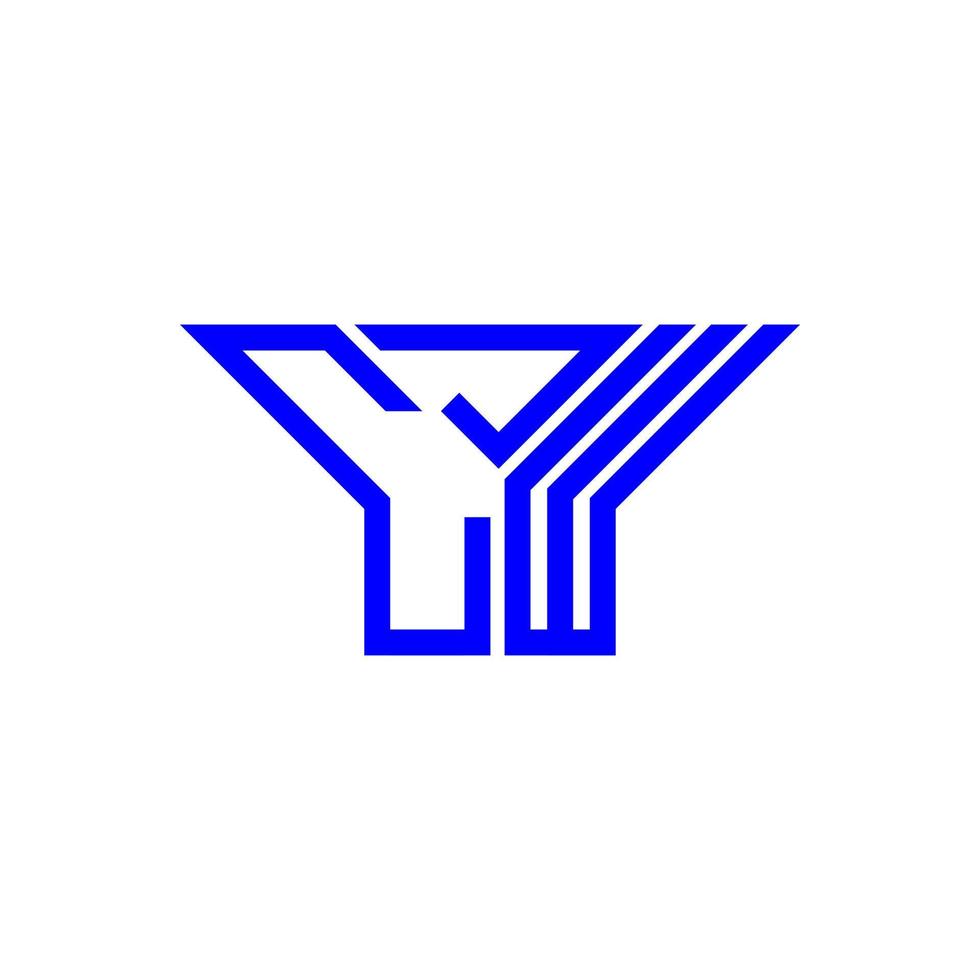 cjw Brief Logo kreativ Design mit Vektor Grafik, cjw einfach und modern Logo.