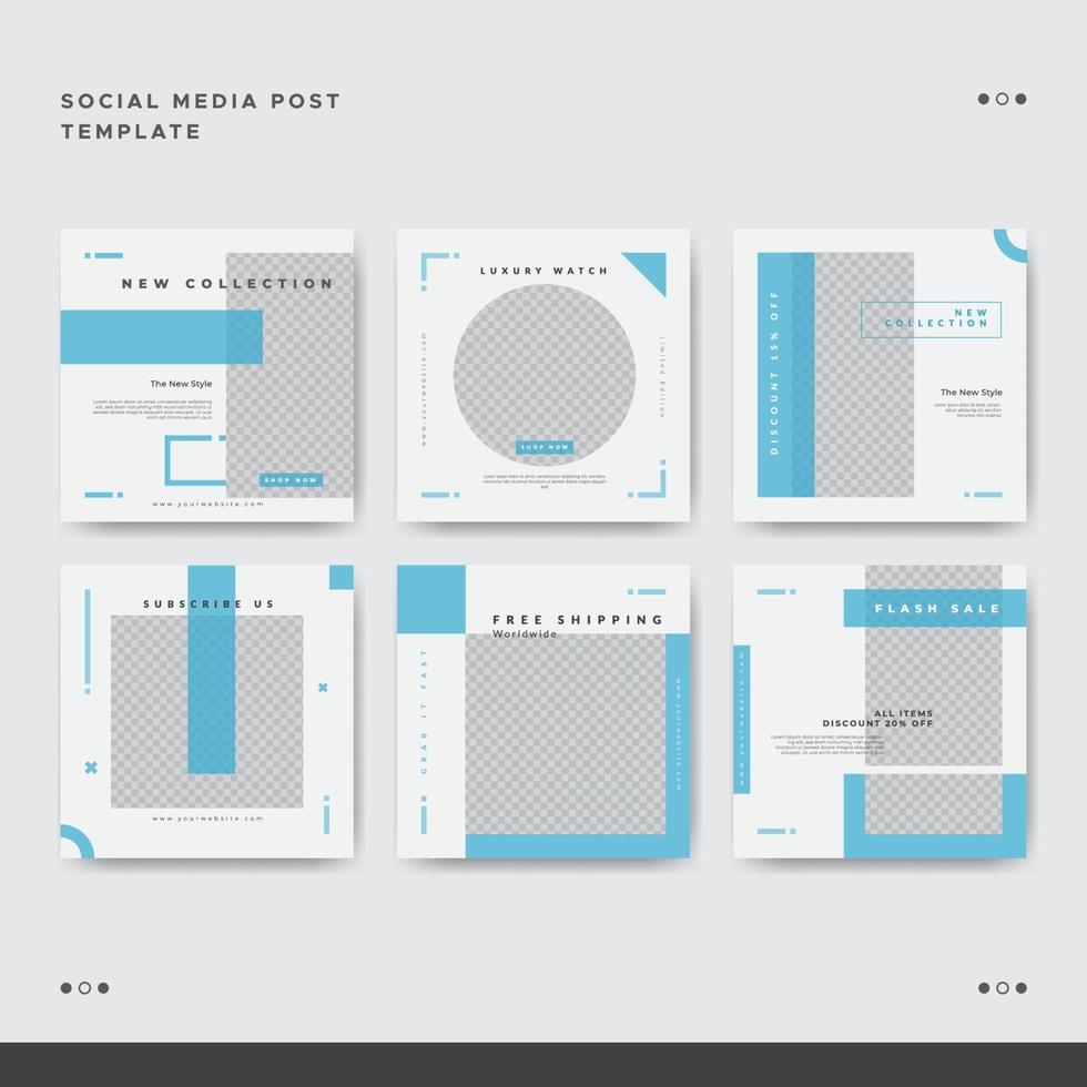 Blue Ocean minimalistische Mode Social Media Post Banner Vorlage vektor