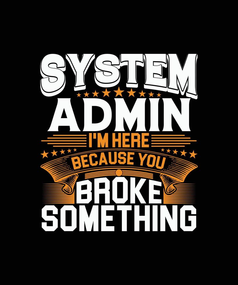 administrativ t-shirt design vektor