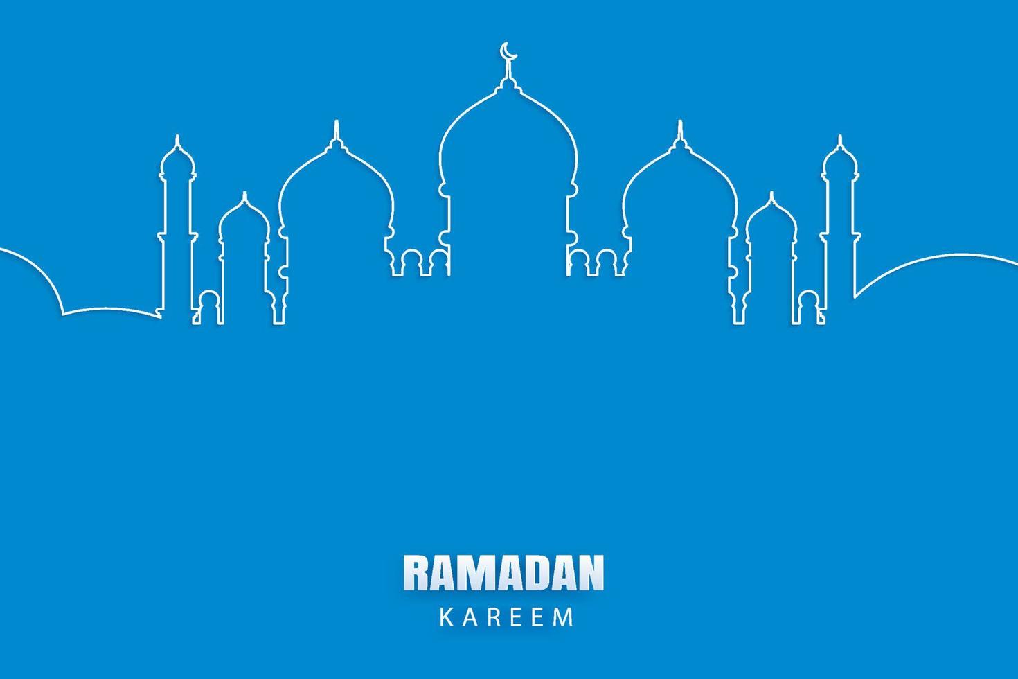 ramadan kareem hälsning kort. eid mubarak papper konst baner illustration design. vektor