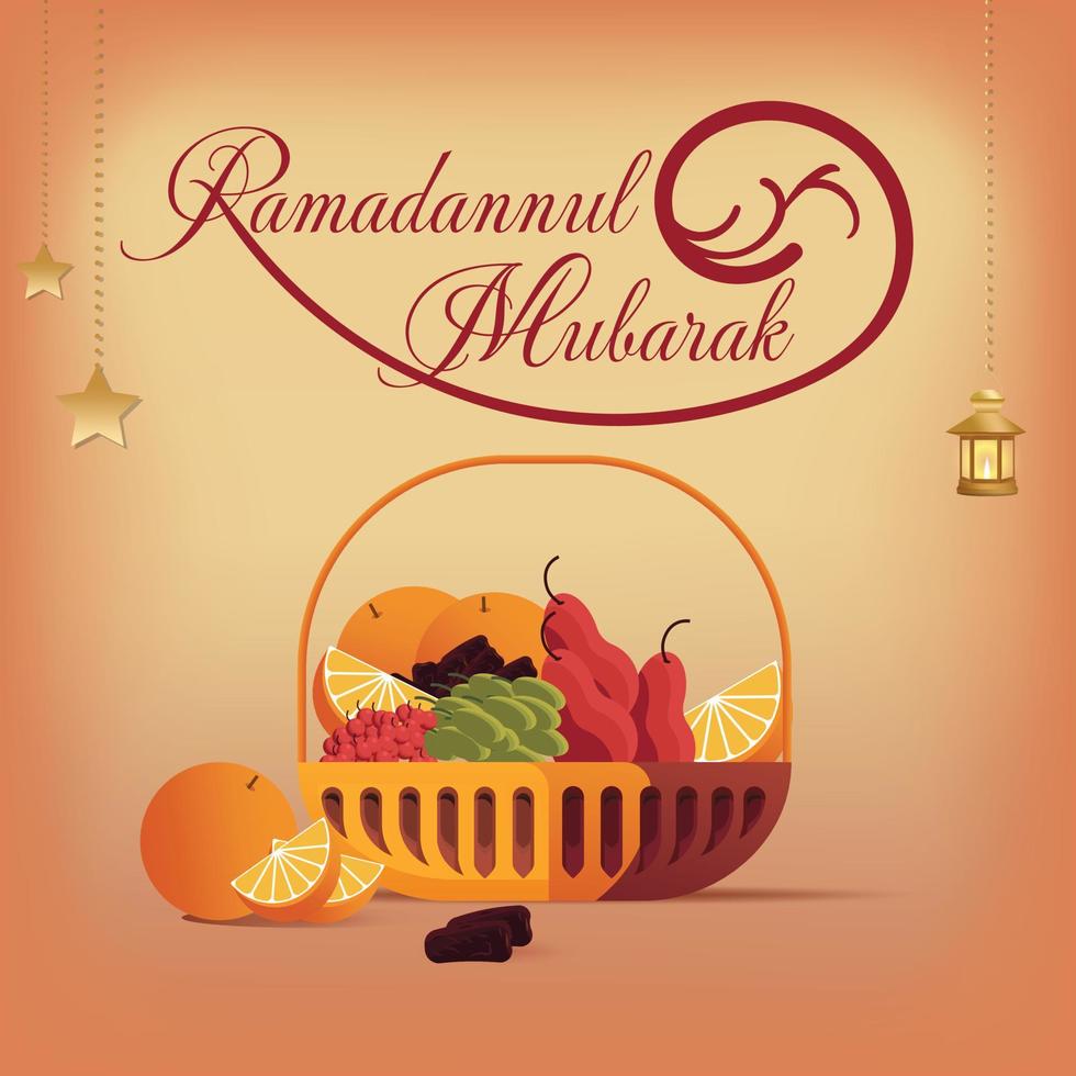 ramadan korg med ramadan henna konst och ramadan datum vektor