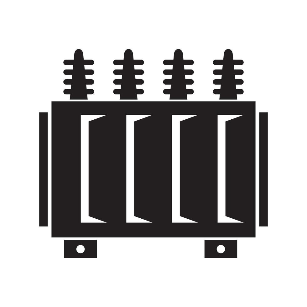 hög Spänning elektrisk transformator ikon vektor