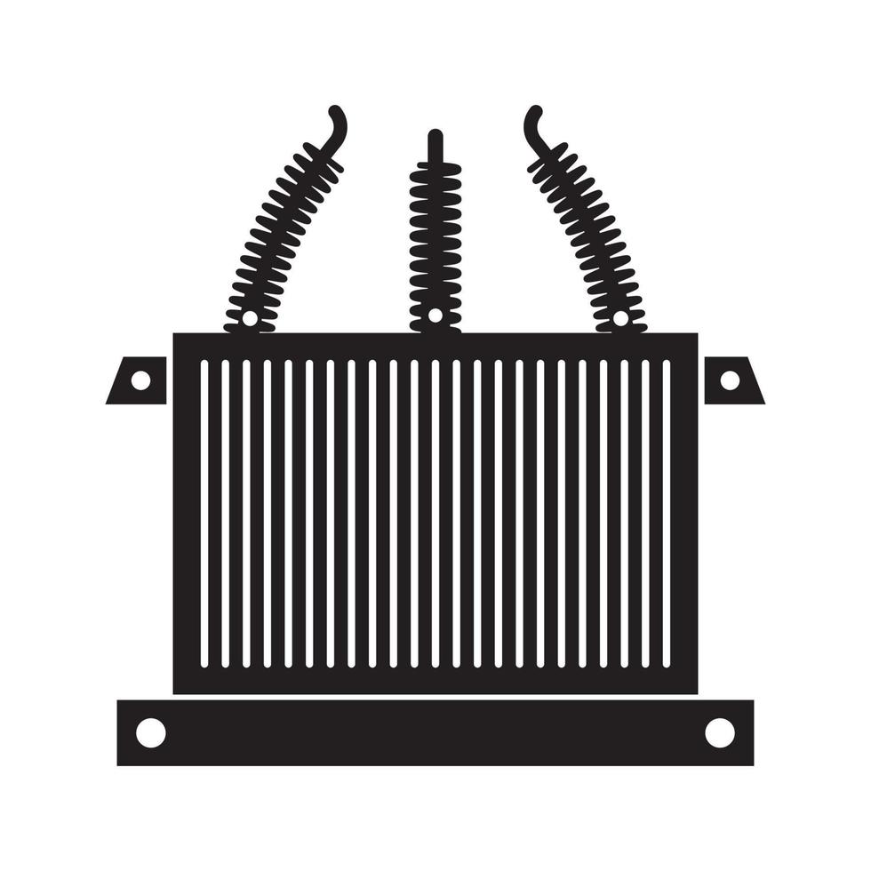 hoch Stromspannung elektrisch Transformator Symbol vektor