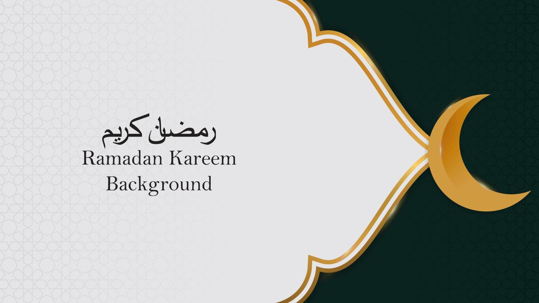 islamic ramadan kareem lyx bakgrund design med halvmåne måne. islamic tema. vektor illustrationer eps10