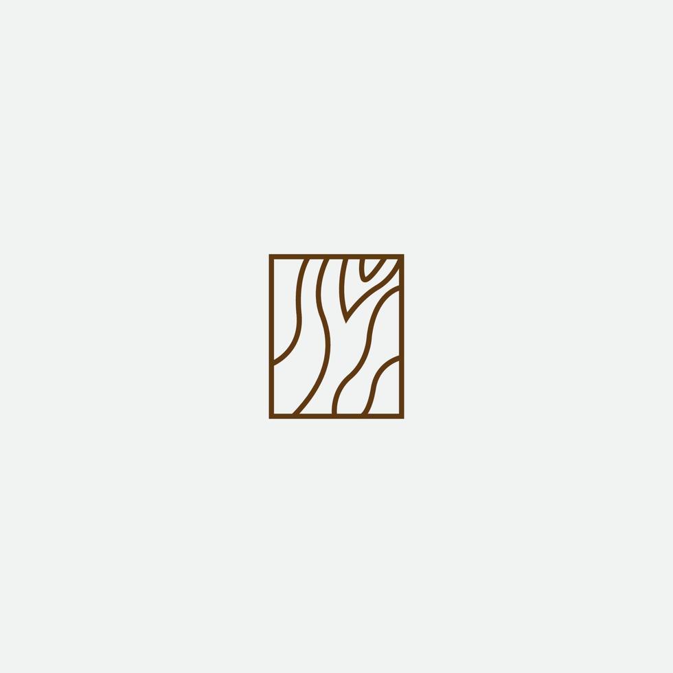 Platz Holz Korn Logo Design vektor