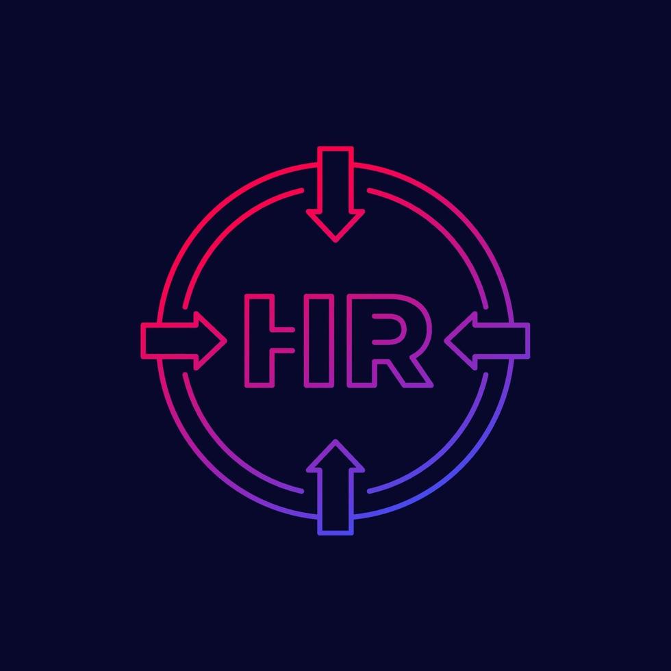 HR-Symbol, Personal lineares Design vektor