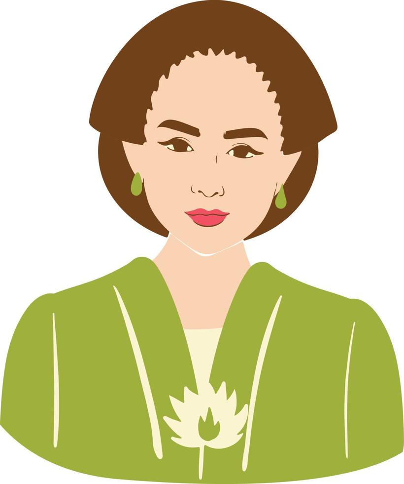 Kartini Porträt Illustration vektor