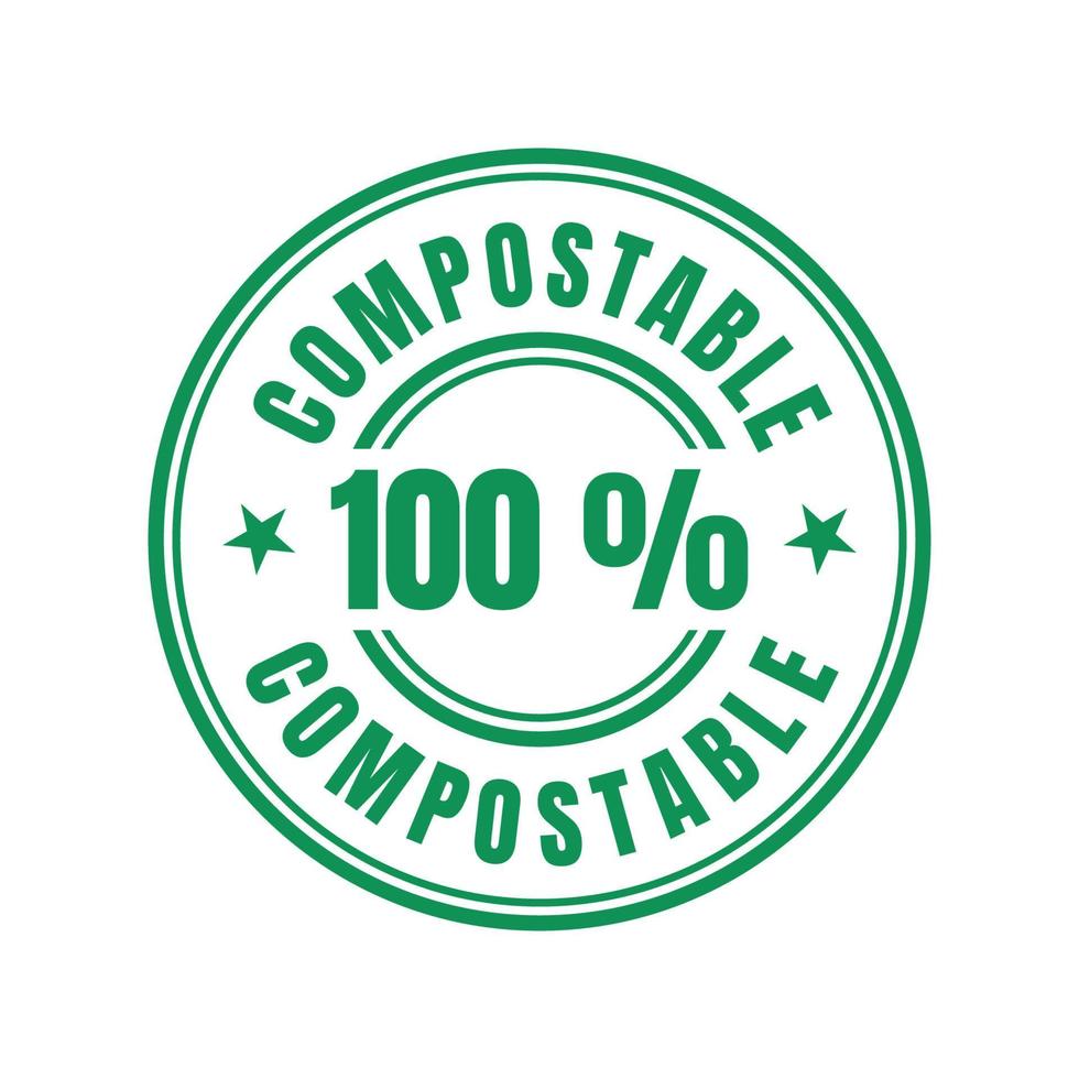 kompostierbar Symbol Vektor Design Vorlagen
