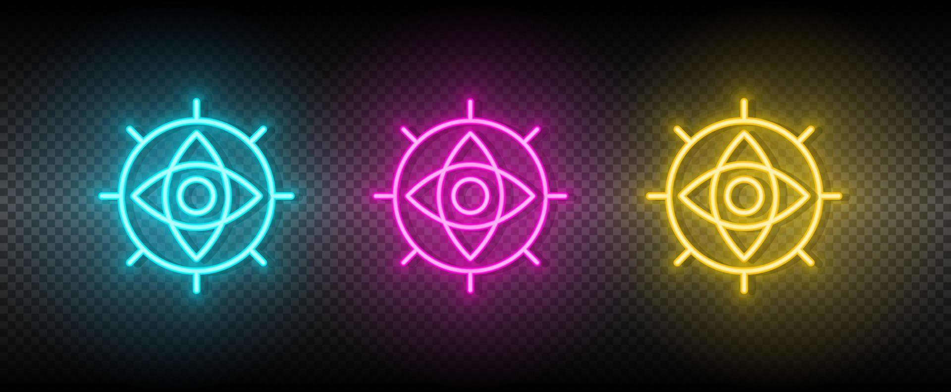 mandala symbol neon vektor ikon