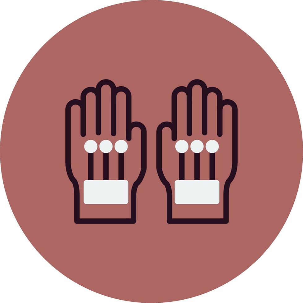 verdrahtet Handschuhe Vektor Symbol