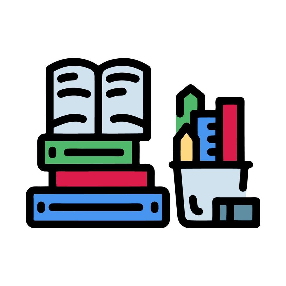 Illustration Vektor Grafik von Bücher stationär, lernen, Schule lesen Symbol