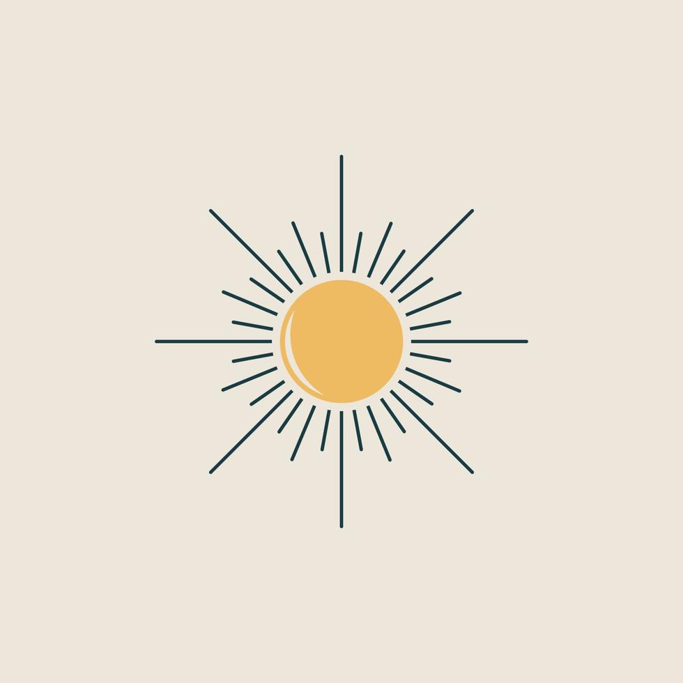 Sonne Logo Design Vorlage Symbol Vektor Illustration