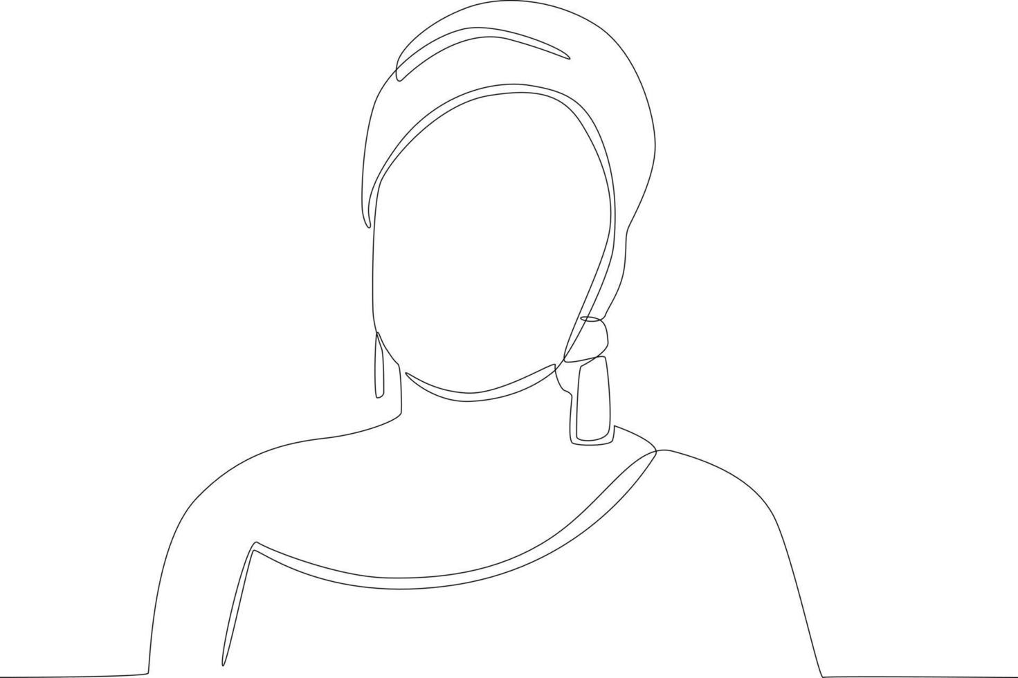 en kvinna bär lång örhängen på afrika dag vektor
