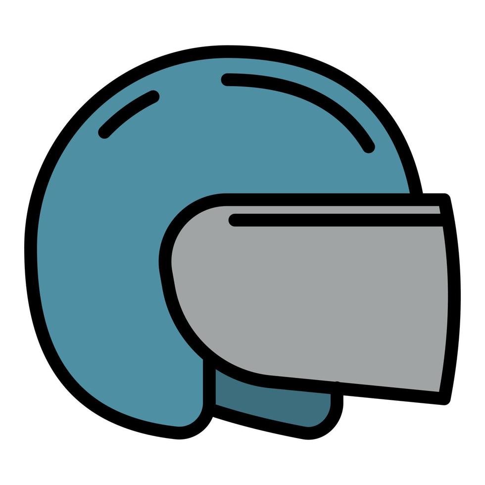 Polizei Helm Symbol Gliederung Vektor. Sicherheit Ausrüstung vektor