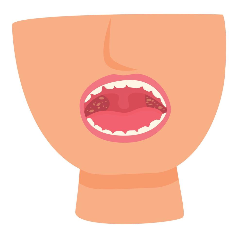Dental Infektion Symbol Karikatur Vektor. Mund Hygiene vektor