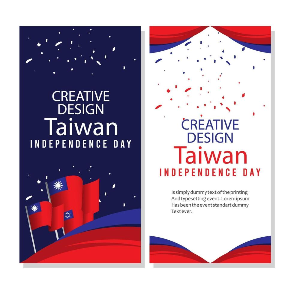 kreativ design taiwan självständighetsdagen firande vektor mall illustration