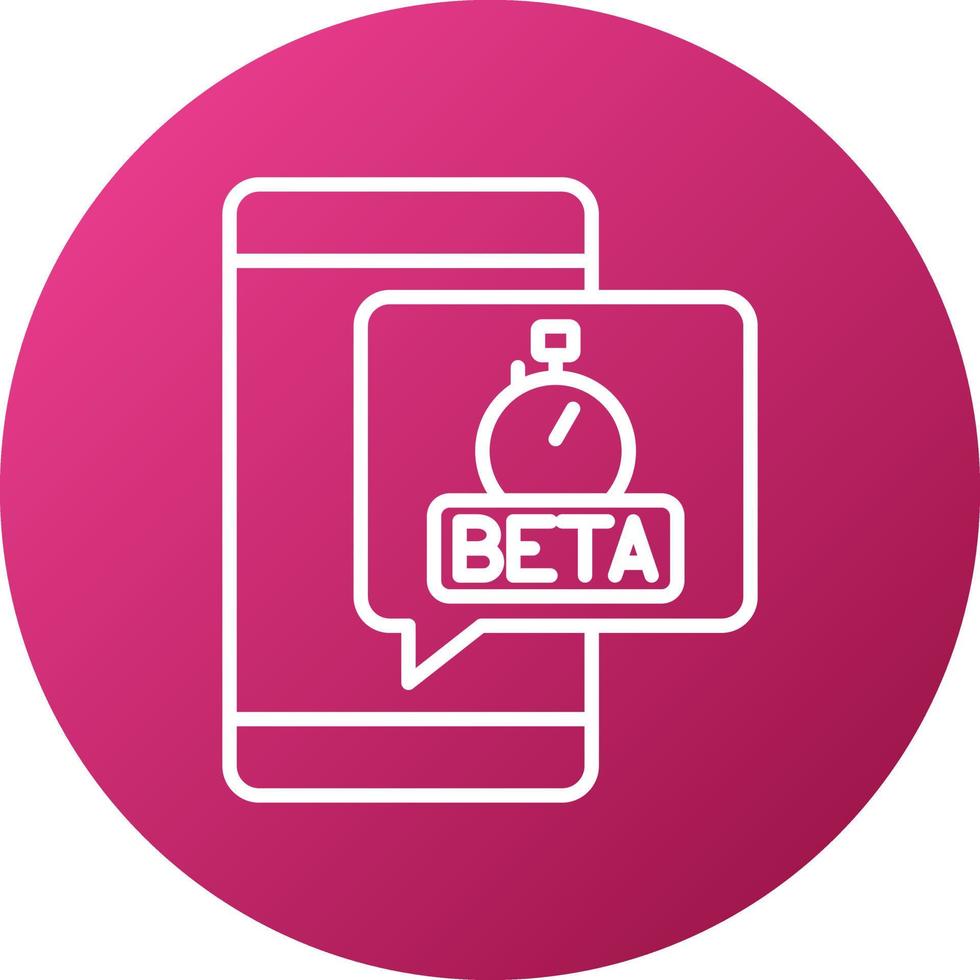 Beta testen Symbol Stil vektor