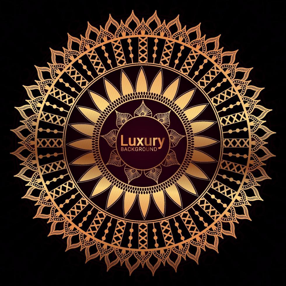 dekoratives Hintergrundmuster des Luxusmandalas vektor
